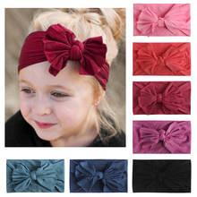 2019 New Baby Headband Soft cloth Rabbit Bowknot Turban Hair Bands for Children Girls Elastic Headwrap Hair Accessories 2024 - buy cheap