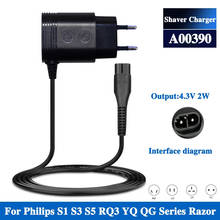 EU Plug A00390 Charger Power Cord Adaptor For Philips Norelco Shaver S300 S301 S302 S311 S331 S510 S520 S530 S520 Charger 2024 - buy cheap