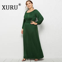 XURU  autumn Europe and America hot new dress sexy fat mother XL women's dress L-3XL 2024 - buy cheap