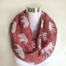 New Fashion Women Elegant viscose infinity Scarf Print Elephant Scarf ring scarf for women Autumn Winter Scarves lady Shawl 2024 - buy cheap