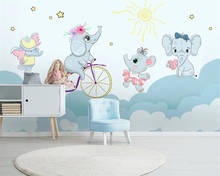 Обои beibehang 3D в скандинавском стиле, простые модные элегантные воздушные шары, Детский слон, фоновые обои для детской комнаты, обои 3D 2024 - купить недорого