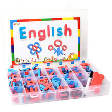 Conjunto de letras alfabeto de espuma magnética para crianças, jogo com quadro magnético para educação e aprendizagem infantil 2024 - compre barato
