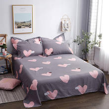 Bonenjoy-cama infantil de tamanho único com estampa de coração ou lençol, 1 peça, 100% algodão, casal e sem fronha 2024 - compre barato