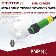 Sensores fotoeléctricos E3FN-DS200P2 PNP NC, interruptor fotoeléctrico de reflexión difusa infrarroja, detecta cualquier objeto opaco 2024 - compra barato