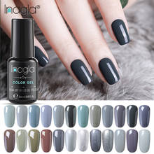 Inagla-conjunto de esmalte em gel semi permanente, 8ml, primer, verniz, arte de unha, manicure 2024 - compre barato