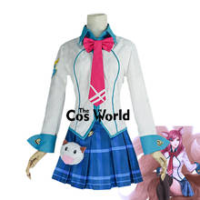 LOL Academy Ahri Uniform Tops Skirt Outfit Games Cosplay Costumes 2024 - buy cheap