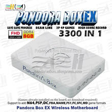 Placa inalámbrica Pandora Box EX 3300 en 1, FHD, 1080P, A55, DDR4, 8GB de RAM, compatible con N64, DC, PSP, FBA, MAME, PS1, FC, SFC, MD, 3D, killer instinct 2024 - compra barato