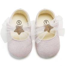 Baby First Walkers New Toddler Girl Crib Shoes Newborn Baby star bowknot Soft Sole Prewalker Sneakers  Shoes 2024 - buy cheap