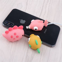 Cartoon Cable Bite Protector Doodle Fish Dinosaur Silicone For IPhone Data Line Organizer Winder Wire Holder Desktop Cable Tidy 2024 - buy cheap