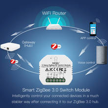 Dropship! Tuya ZigBee 3.0 Smart Light Switch Relay Module 2 Gang Smart Life/Tuya Control, 2MQTT Setup With Alexa Google Home 2024 - buy cheap