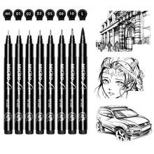 8pcs Superior FineLiner Drawing Pen Set Waterproof Black Pigment Ink Calligraphy Brush Fine Liner Sketching Art Marker F148 2024 - buy cheap