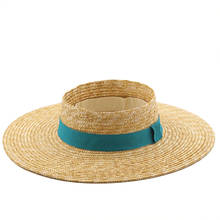 Соломенная шляпа женская, летняя, с большими полями 2024 - купить недорого