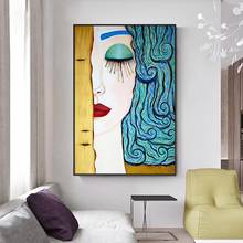 Abstract Kiss Tear Canvas Poster By Gustav Klimt Famous Canvas Paintings Modern Art Cuadros Wall Pictures for Living Room Decor 2024 - buy cheap