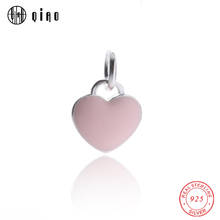 1PCS 925 Sterling-Silver Epoxy Craft Love Heart Pendant for Silver Women Jewelry Making Necklace Bracelet DIY, Jewelry Findings 2024 - buy cheap