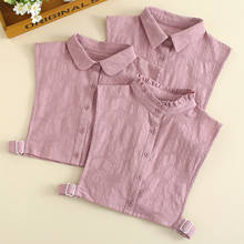 Camisa de cuello falso para mujer, camisa rosa desmontable, a la moda 2024 - compra barato