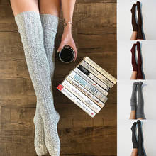 2019 Warm Knitted Stockings Women Cable Long Boot Thigh-High Leggings Over Knee Sock Sexy Thick High Knitting Stockings 2024 - buy cheap