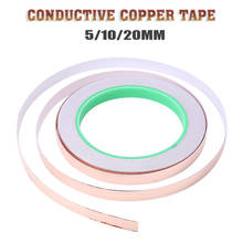 Cinta de Slug de cobre para interferencia de radiación electromagnética, lámina de cobre, tira adhesiva EMI, blindaje resistente al calor 2024 - compra barato