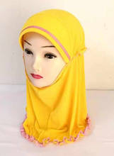 Beautiful Solid Color Children Hijab Islamic Turban Arab Scarf Shawls Headwear 2024 - buy cheap
