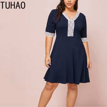 Tuhao-vestido de pijama de renda alta, plus size, 8xl, 7xl, 6xl, 2020, roupas femininas casuais, tamanho grande, wm43 2024 - compre barato