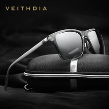 Винтажные солнцезащитные очки VEITHDIA, брендовые дизайнерские очки с поляризационными стеклами для мужчин и женщин, модель 6108, 2109 2024 - купить недорого