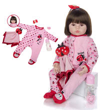 Big 60cm bebe reborn toddler Girl  alive dolls soft silicone vinyl limbs reborn baby doll playmate children gift 2024 - buy cheap