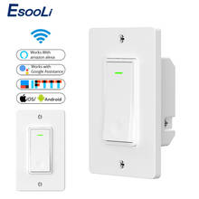 Esooli WiFi Smart Wall Light Switch Smart Life/Tuya APP Remote Control Work with Amazon Alexa Echo Google Home 2022 - buy cheap