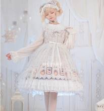 Vestido de manga longa do palácio do gato mágico, vestido de alça espaguete lolita para festa de chá kawaii 2024 - compre barato