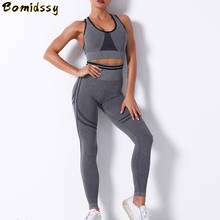 Women's New Sports Bra Workout Clothes Set Knitted Seamless Sexy Hip-Lifting Fitness Yoga Pants Gym Training Running Leggings 2024 - buy cheap