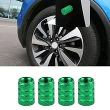 Aluminium Car Wheel Tyre Valve Stems Air Dust Cover Screw Cap 4Pcs 2024 - buy cheap
