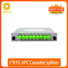 1x8 FC/APC Fiber Optic Splitter FTTH Optic PLC Splitter Cassette Box Card Inserting Type Optical FTTH PLC Splitter Free shipping 2024 - buy cheap
