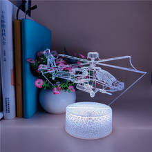 Baby 3D Illusion LED Night Light Acrylic Airplane Model Nightlight Gift for Kids Table Lamp with Remote Control Bedroom Decorati 2024 - buy cheap