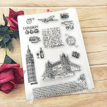Hot selling City Bridge transparent clear stamp / silicone seal roller stamp DIY scrapbook album / card production 2024 - buy cheap