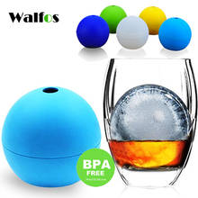 Walfos-Bola de hielo grande para Whisky, molde redondo de silicona de 6cm, de grado alimenticio, 2 unidades 2024 - compra barato