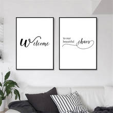 Welcome To Our Beautiful Chaos Art Poster Family Sign Canvas Print Painting Black White Quotes Wall Pictures Living Room Decor 2024 - buy cheap