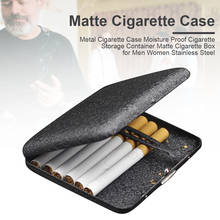 1Pc Smoking Cigarette Case Cigars Case Stainless Steel Matte Cigarette Case Cigarette Gift Box Men's Creative Cigarette Box 2024 - buy cheap