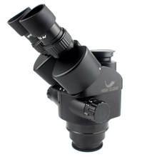 Microscopio Trinocular Focal simul-focal, lente auxiliar + Zoom, cabeza de microscopio estéreo, color negro, 3.5X, 90X, 7X-45X, 0.5x, 2.0x, nuevo 2024 - compra barato