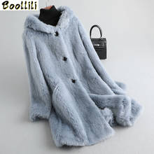 Boollili 100% Wool Coat Real Fur Coat Female Sheep Shearling Fur Jacket Winter Coat Women Clothes 2020 Korean Long Jackets 2024 - buy cheap