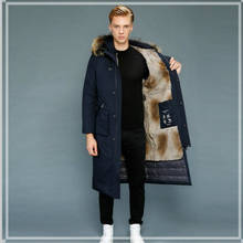 Real Fur Coat Rabbit Fur Coat Winter Jacket Men Goose Down Jacket Warm Parkas Plus Size Jackets Casaco 1807-1 YY1089 2024 - buy cheap