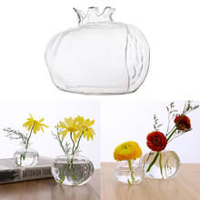 Small Clear Glass Bud Vase Pomegranate Shape Floral Vase for Home Decor Weddings 2024 - buy cheap