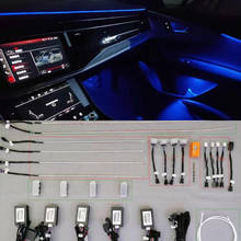 Светодиодный интерьер окружающего светильник для Audi Q8 2019-2020 атмосфера светильник двери для ног светильник 2024 - купить недорого