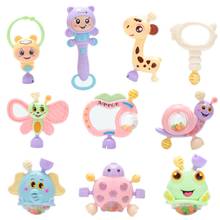 6-10pcs Baby Toys Hand Hold Jingle Shaking Bell Teether Ring Baby Rattles Toys Newborn Baby 0- 12 Months Teether Toys 2024 - buy cheap