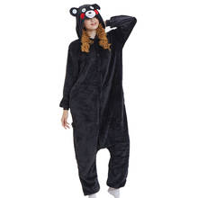 Disfraz de oso Kumamon para hombre y mujer, pijama de Anime, Mono para adultos, mono de fiesta 2024 - compra barato