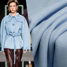 Pearlsilk-tela de doble cara para mujer, tela de lana 100% de Cachemira con revestimiento azul cielo, materiales de invierno, abrigo de costura, envío gratuito 2024 - compra barato