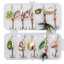 10pcs/lot  fishing spoon lures spinner bait 2.5-4g fishing wobbler metal baits spinnerbait isca artificial free with box 2024 - buy cheap