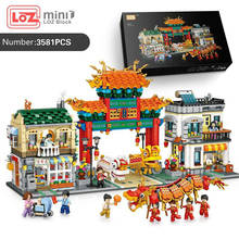 LOZ Mini Blocks  Chinatown  Building Bricks World Architecture  Model Toy  Kids Gifts Children Present  Chinatown 1030 2024 - buy cheap