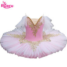 Ruoru Ballerina Dress Kids Dance Wear Pancake Tutu Pink Blue Color Ballet Dress Skirt Kids Costume Children Dresses Ballet Tutu 2024 - buy cheap