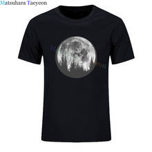 Verão nova camiseta masculina lua cheia trending design t camisa masculina casual camiseta de manga curta algodão engraçado t-shirts roupas superiores 2024 - compre barato