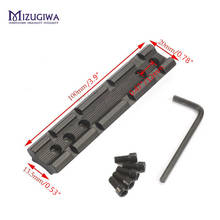 Mizugiwa escopo de montagem tático 3.9 "parafusos curva 20mm weaver picatinny trilho montagem base conversor para instalar rifle lanterna 2024 - compre barato