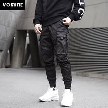VOMINT-pantalones Cargo con cintas para hombre, pantalón de chándal informal con múltiples bolsillos, estilo Harajuku, Hip Hop, talla estadounidense 2024 - compra barato