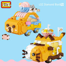Loz-bloques de construcción de coche de Totoro para niños, juguete de coche de Totoro de tendencia de diamante, ensamblaje de niña, juguetes de cumpleaños 2024 - compra barato